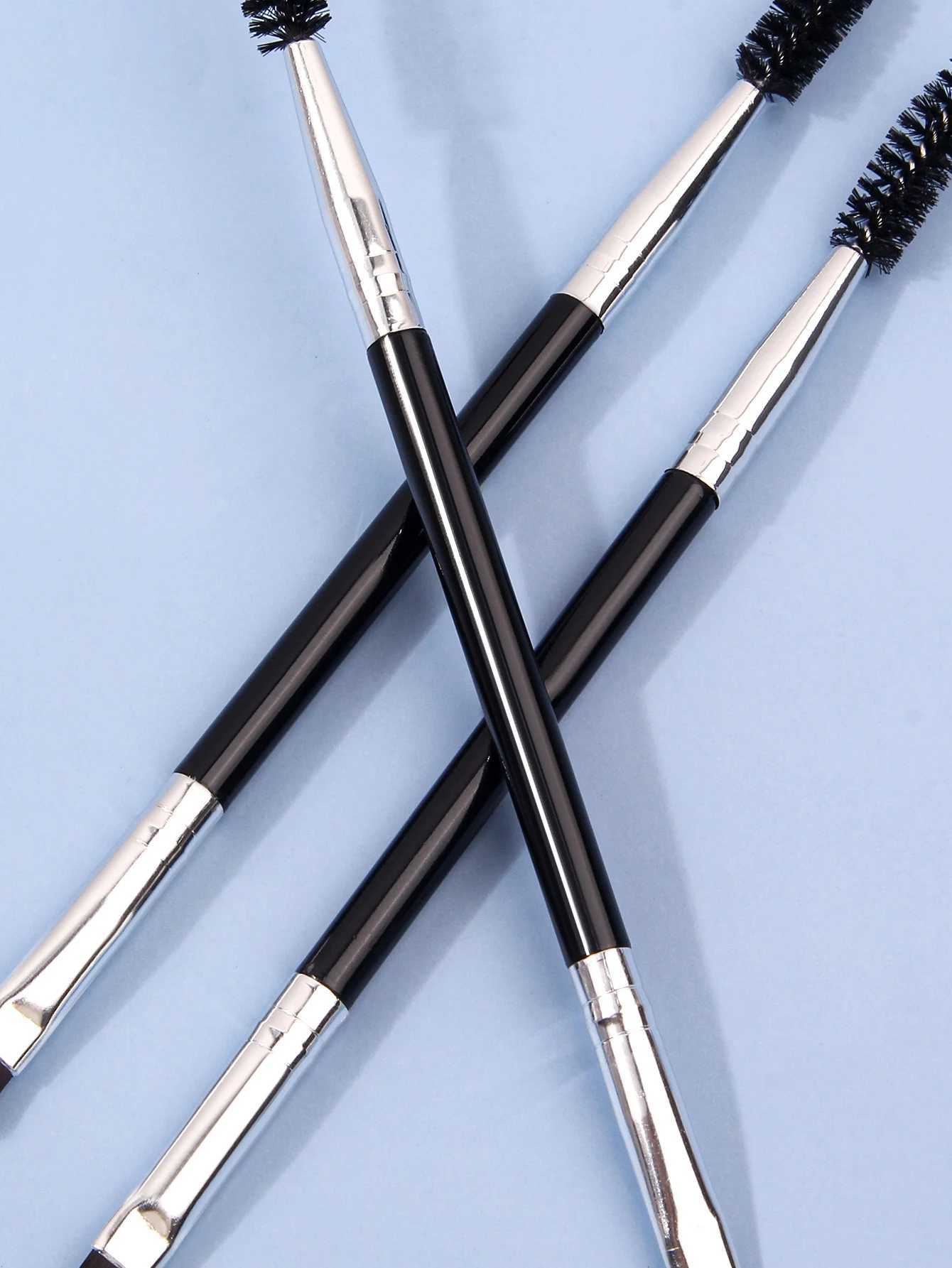 3PCS professional single double end angle eyebrow eyelash makeup brush high quality eyebrow pencil eyeliner brush Y240807