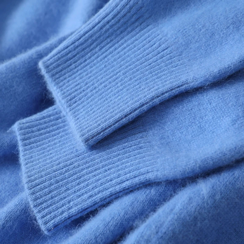 Mens 100% pure Mink Cashmere Sweater O-Neck Pullovers Knit Large Size Mink Sweater Winter Tops Long Sleeve High-End Jumpers 240816