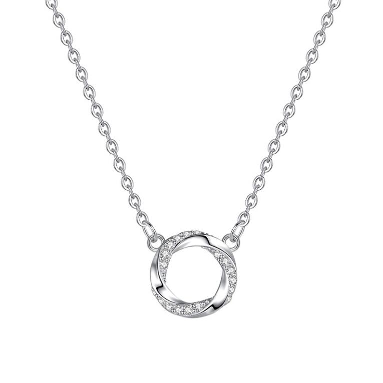 2024 Chocong Top Sell Irregular Circle Pendant Classical Jewelry Real 100% S999 Sterling Silver Pave Moissanite Diamond Party Sweet Cute Elegant Women