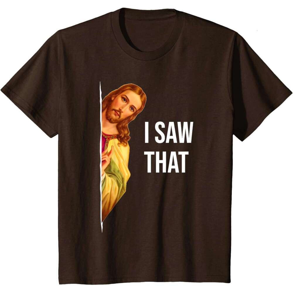T shirt for Mens Funny Jesus Meme Quote T-Shirt Classic Fit Crew Neck Black Shirts Tshirt Graphic Tee Casual Tops Clothes Short sleeve Free shipping