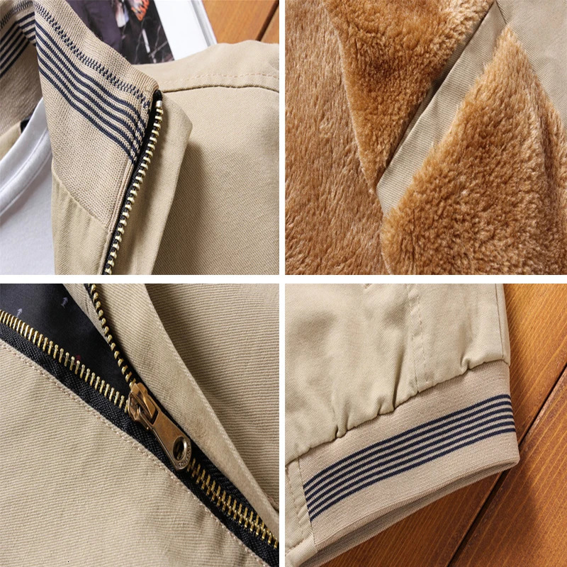 DIMUSI autumn mens bomber jacket casual wool thick warm windproof military baseball clothing 240812