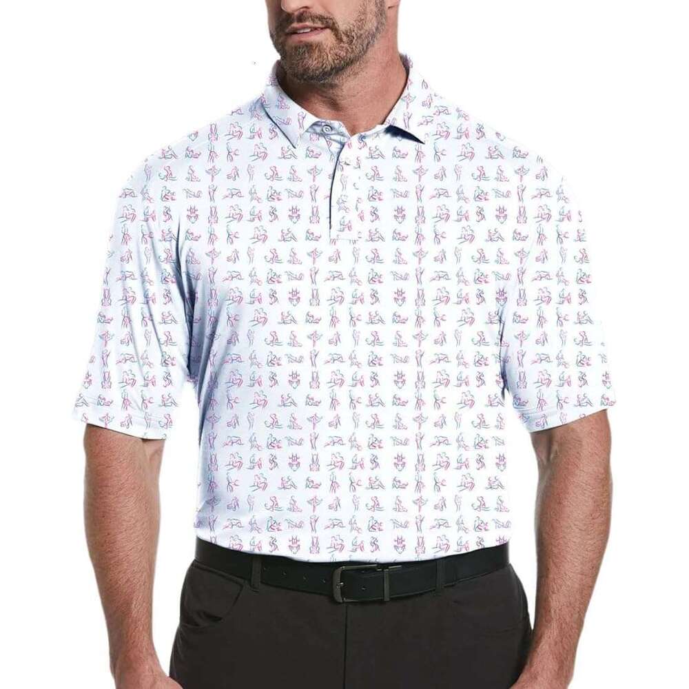 Fashion Mens Polo shirt 3D Printed Mens Golf Shirt Moisture Wicking Quick-Dry Performance fashion Men Polos shirts tshirt Casual tops summer clothes S