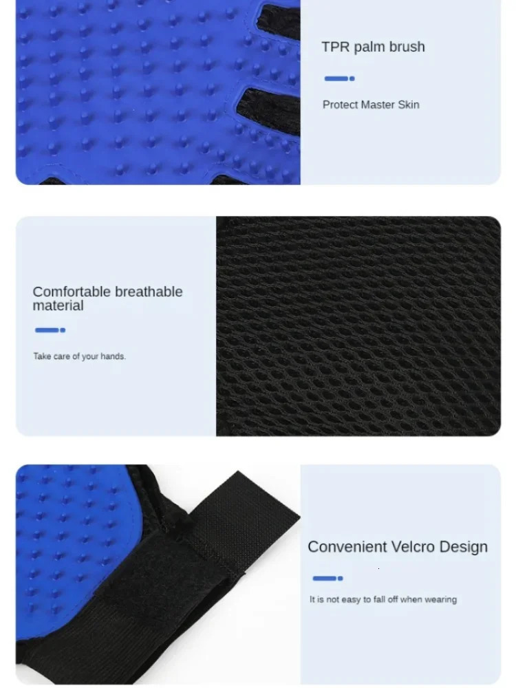 2026 New Brush Petting Grooming 180 Needles Clean Massage Gloves Things For Pet Cats And Dogs Remove Floating Hair 240807 Free Shipping