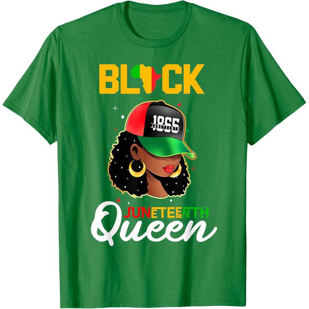 T shirt for Mens 1865 Juneteenth Black Queen T-Shirt Shirts Tshirt Graphic Tee Casual Tops Clothes Short sleeve Free shipping