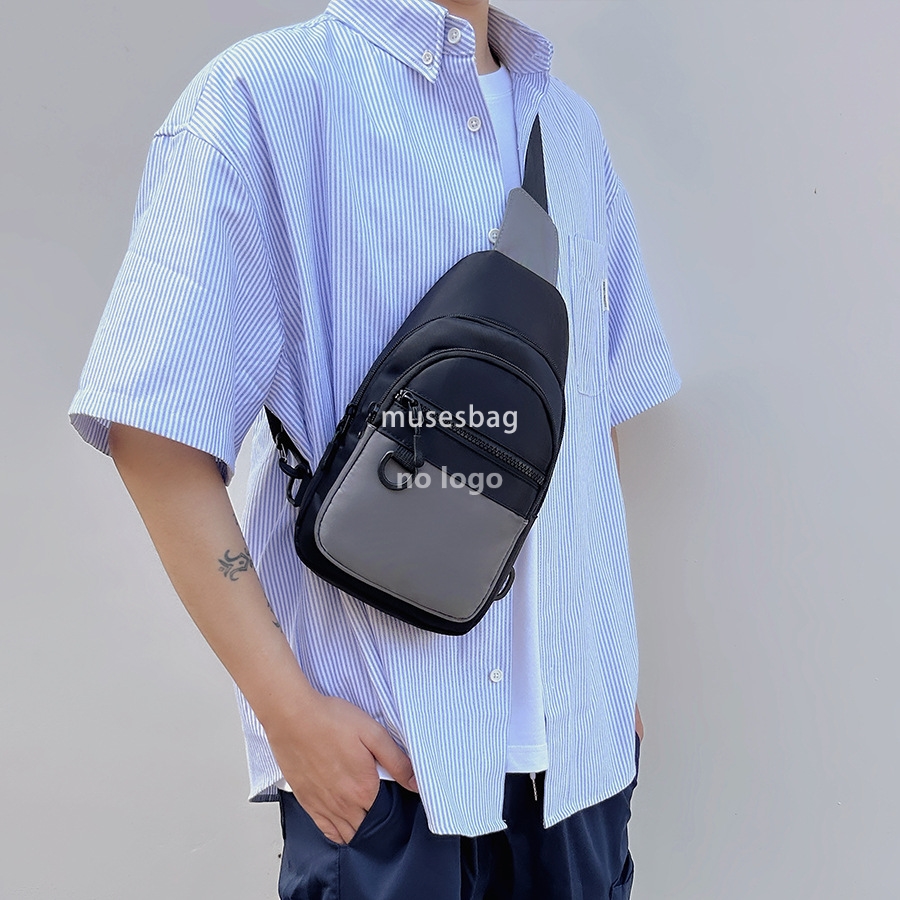 Japanese crossbody bag fashion casual men's and women's breast bag Oxford cloth bag single shoulder crossbody bag outdoor sports Fanny pack