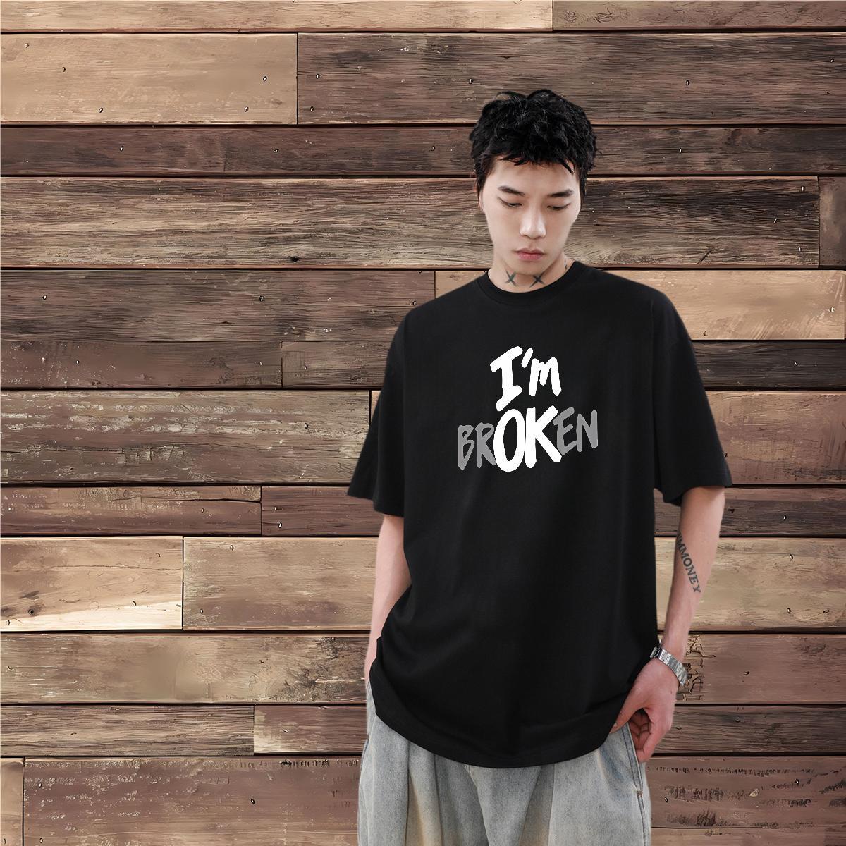 Brand Man T Shirts letter Tees 230g Cotton Casual Beach Comfortable Cartoon Printing L-4XL Breathable Short Sleeve Men Clothes T-Shirt