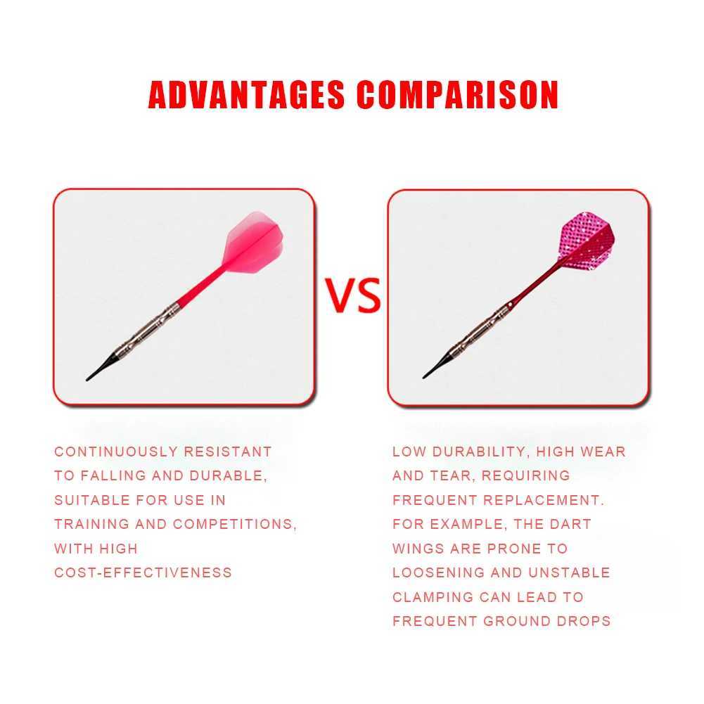 3-30pcs BA Plastic Professional Dart Flights Soft Screw Integrated Dart Flight Anti-Drop Darts Flights ForIndoor Outdoor Playing Y240807