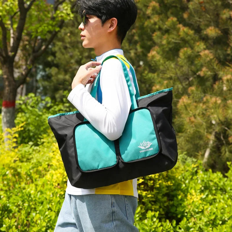 Travel Folding Bag Ultra Light Sports Fitness Large Capacity Multi Color Multifunctional Outdoor HandbagShoulder 240910