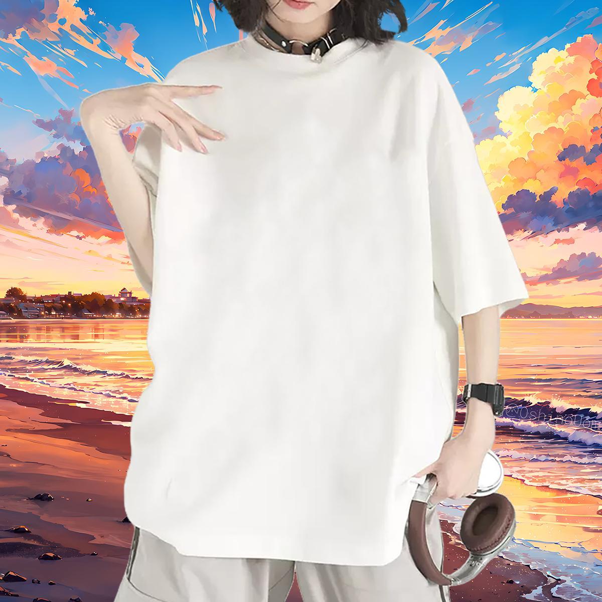 Wholesale Women Tshirts 230g Pure Cotton panting Sports Street Wear T-Shirts for Women Crew Neck Breathable Customized Clothings