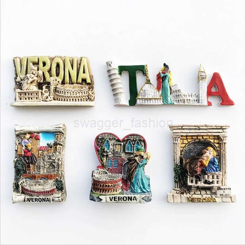 Europe Italy Roma Verona Flavor 3D Refrigerator Magnets Fridge Magnetic Tourist Souvenir Decoration Articles Handicraft GiftsXJ240809