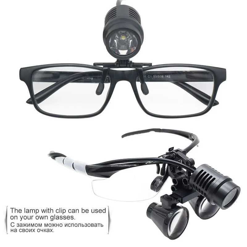 LED Dental Headlight 50000LUX White Light Color Head Lamp with Clip Rechargeable Lithium Battery ChargerCL240807