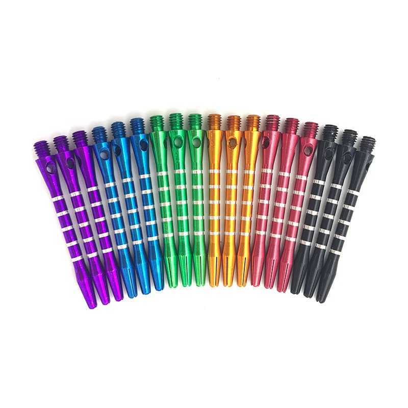 18Pcs/set Darts Shafts Accessories Six Colors Aluminum Screw Dart Shaft Standard 2BA Long 48mm Shafts Wholesale Flechette Y240807