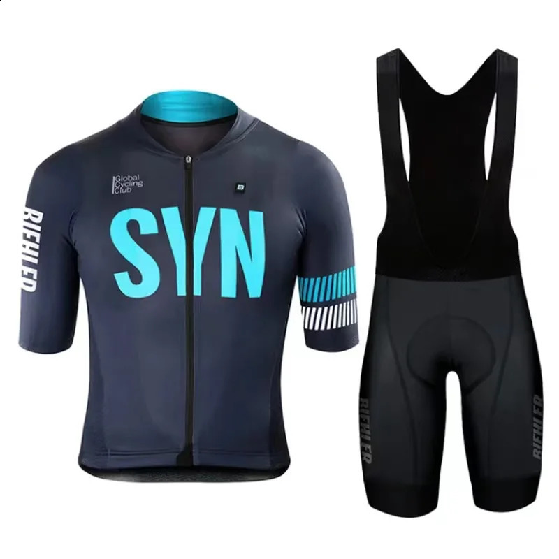SYNful Quick Dry Short Sleeve Mens Cycling Clothing Set Mountain Bike Suit Summer Ciclismo Ropa Hombre 240731