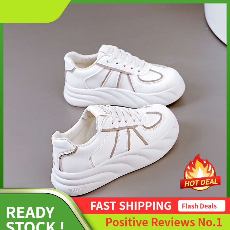 Ddmysports Ddmysports Autumn White Women New Korean Version Ins For Female Students Eight Increasing Sports Board Casual Trendy MX Outdoor Shoes OUTDO