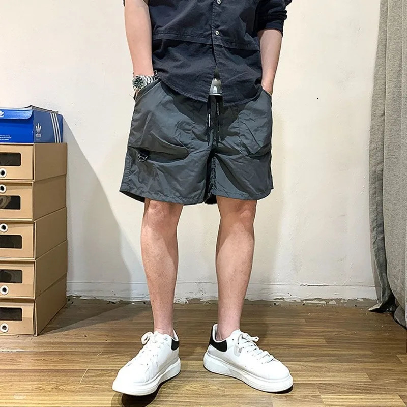 Men Cargo Multi Pocket Shorts Outdoor Loose Casual Cargo Elastic Waist Beach Short Breathable Quick-Drying Jogger Workout Shorts 240809