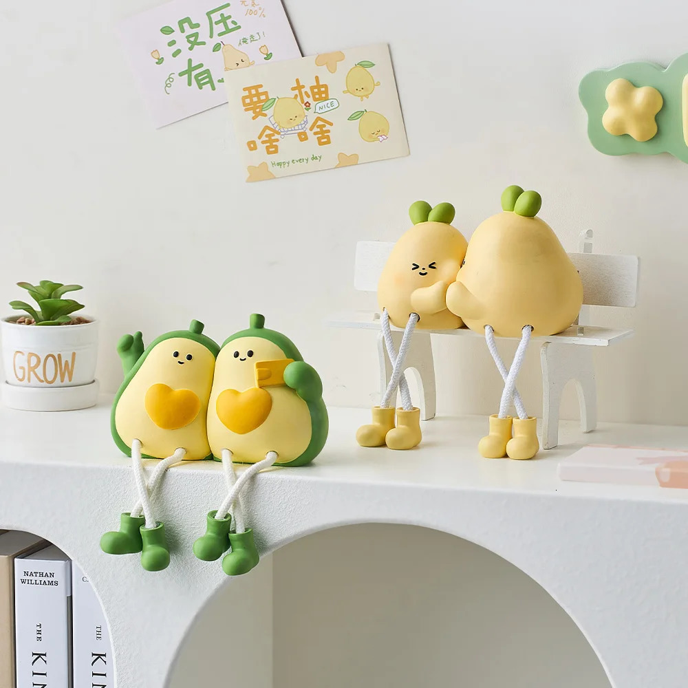 Cute Cartoon Desktop Dangling Doll Ornaments Shelf Sub-Decorations Living Room Bedroom Bookshelf Study Small Furnishings 240807