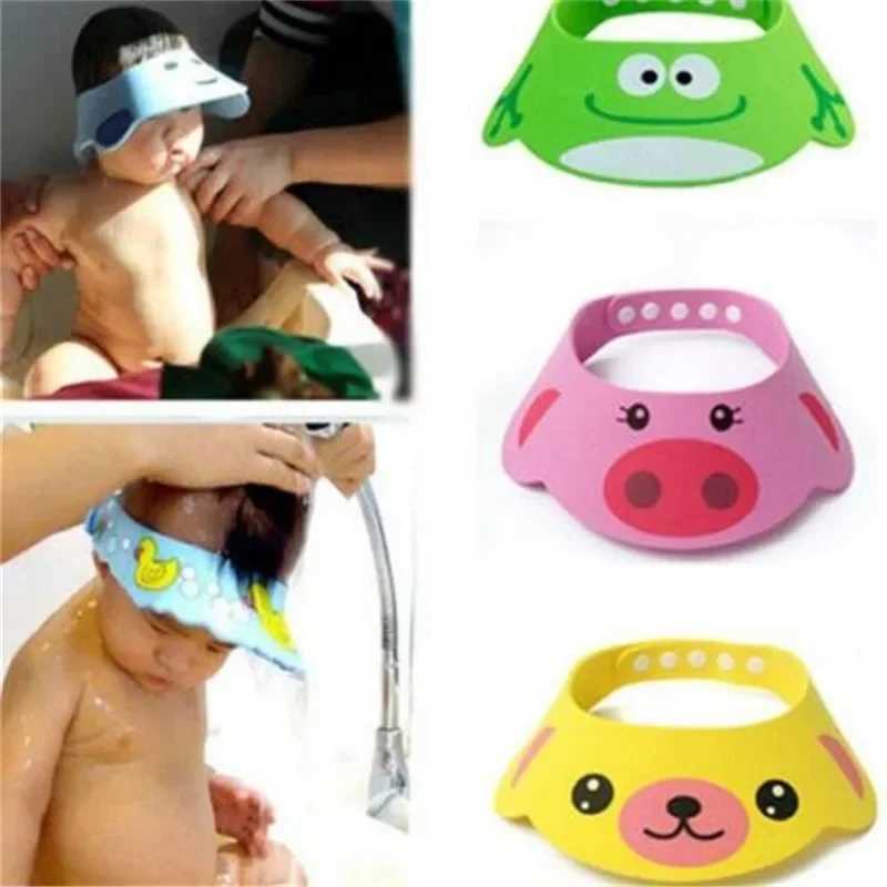 Childrens Salle de bain Sunshade Catch Soft Alivable Baby Shower Cap Childrens Shampoo Bathroom Cover Protective SHAMPOOW 240717
