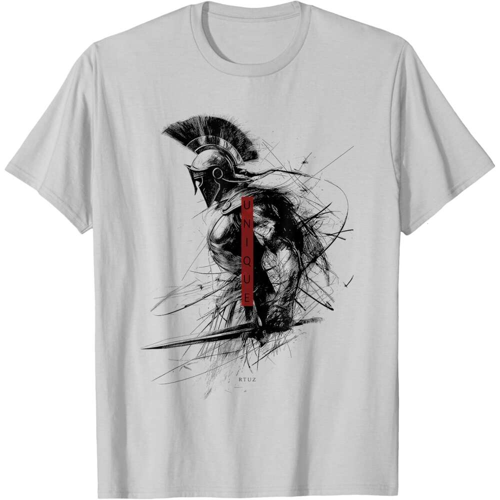 2025S Fashion Designer T Shirt For Mens Greek Sparta Helmet Warrior Soldier Spartan T Shirt Shirts Tshirt Graphic Tee Casual Tops Clothes Short Sleeve