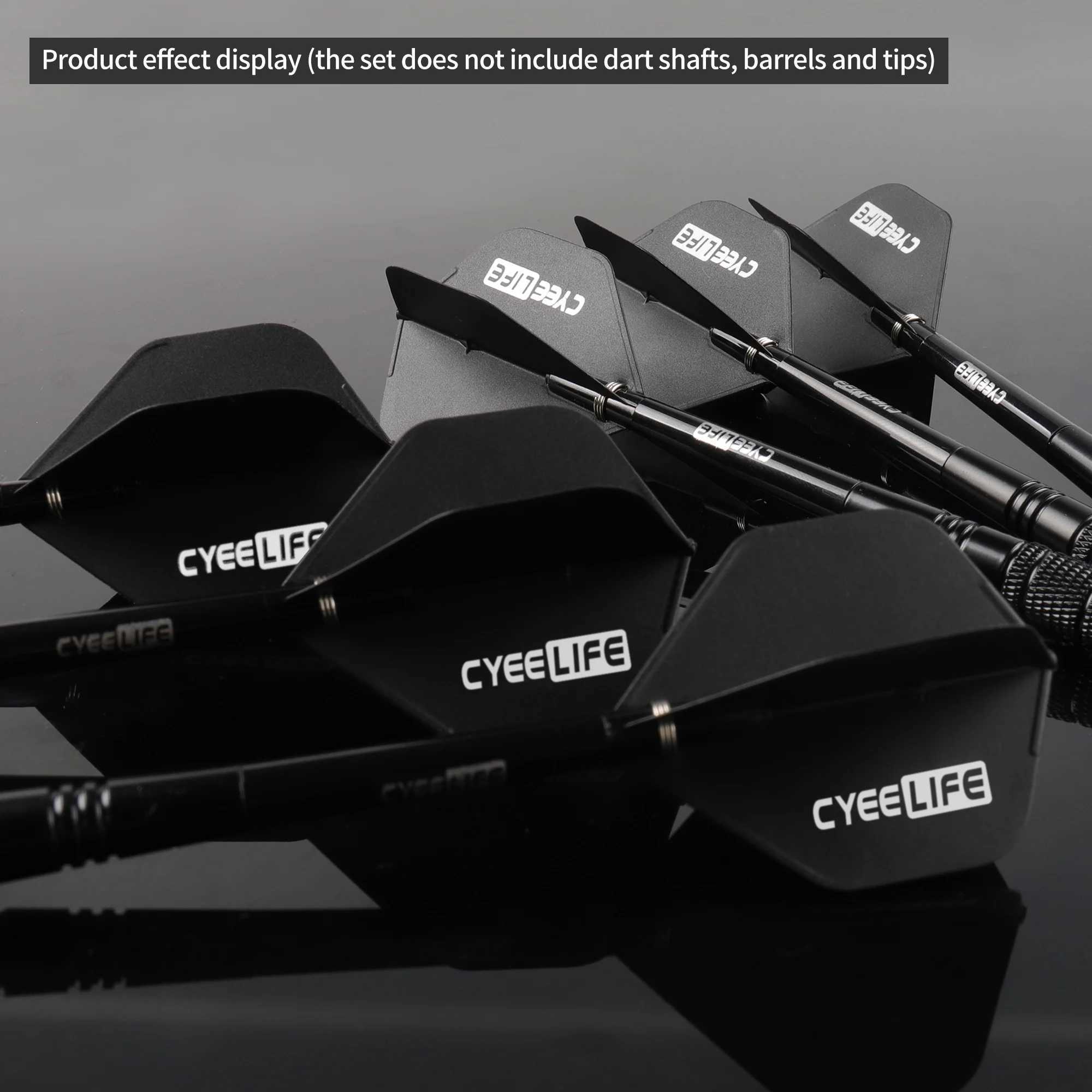 CyeeLife 6PCS Dart Flight Standard Shape regular Flight +12pcs Spring Dart Accessorie Set Durable Anti-Fal Y240807