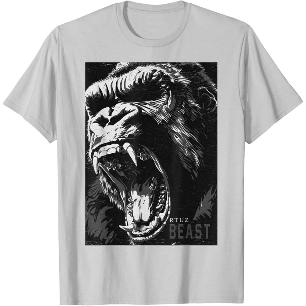 T shirt for Mens Wild graffiti gorilla king animal monkey chimpanzee T-Shirt Shirts Tshirt Graphic Tee Casual Tops Clothes Short sleeve