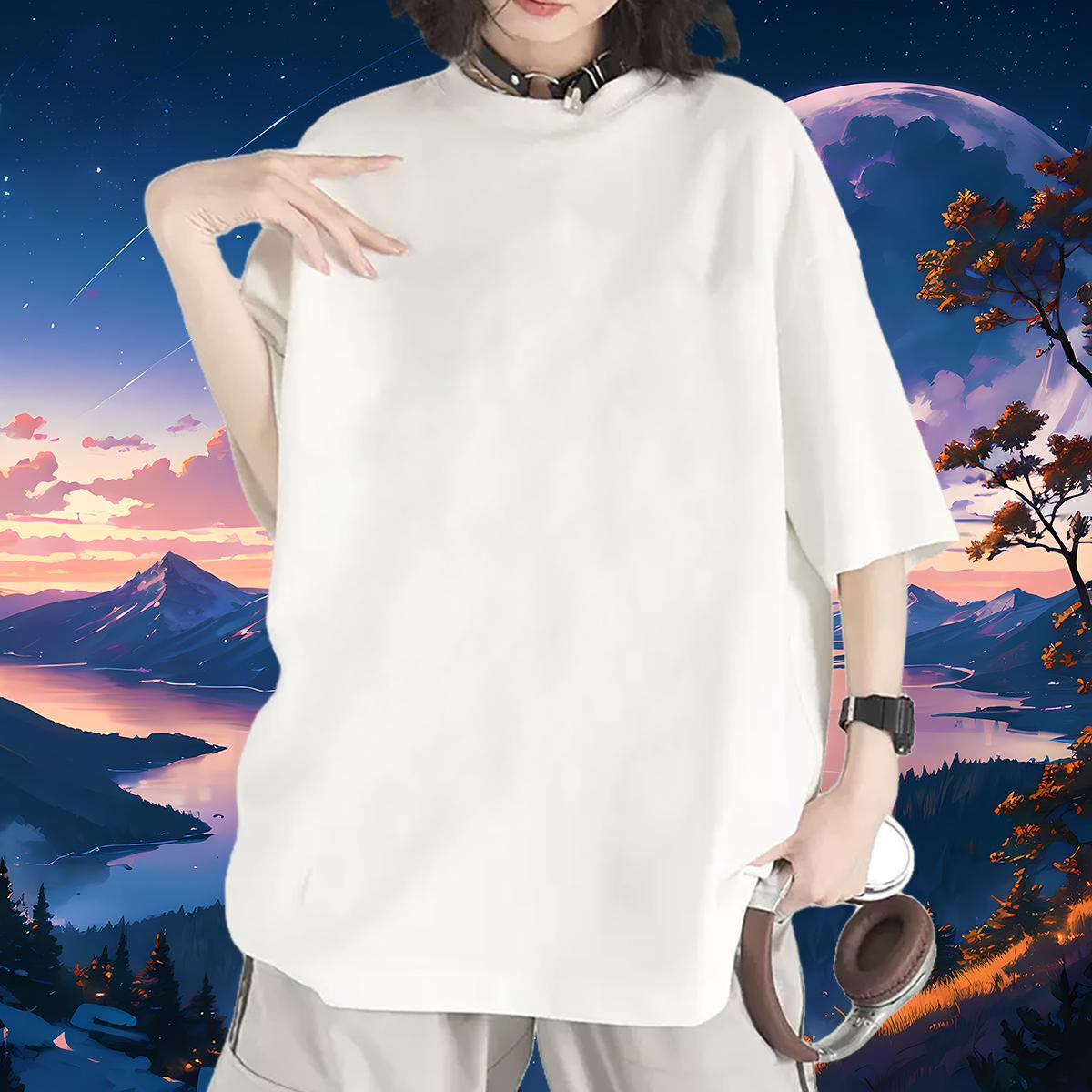 5A Unisex Tshirts 230g 100% Cotton baseball Spring Summer Women T Shirts Breathable Short Sleeve Cartoon Print Polos