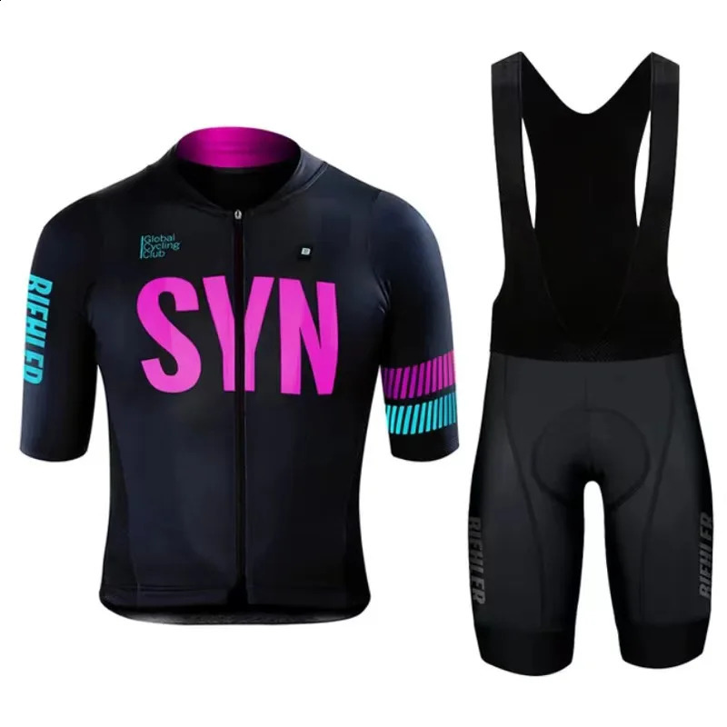 SYNful Quick Dry Short Sleeve Mens Cycling Clothing Set Mountain Bike Suit Summer Ciclismo Ropa Hombre 240731