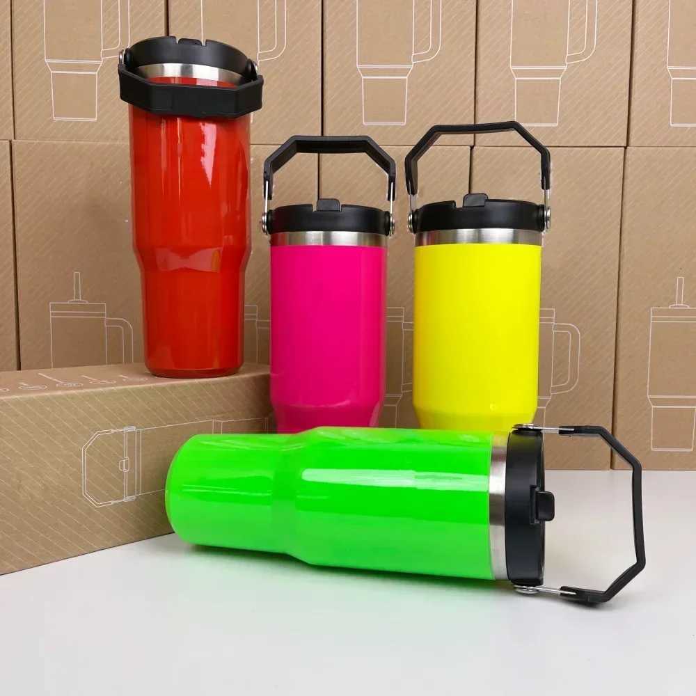 2024 New SL Iceflow Straw Lid Stainless Steel 30oz Vacuum Insulated Car Mug Double Wall Thermal Iced Travel CupCL2489