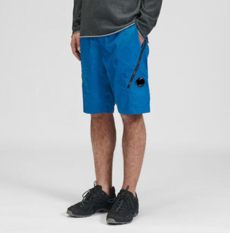 One lens zipper pocket pants men shorts casual cotton goggle removable men short pants size M-XXL grey