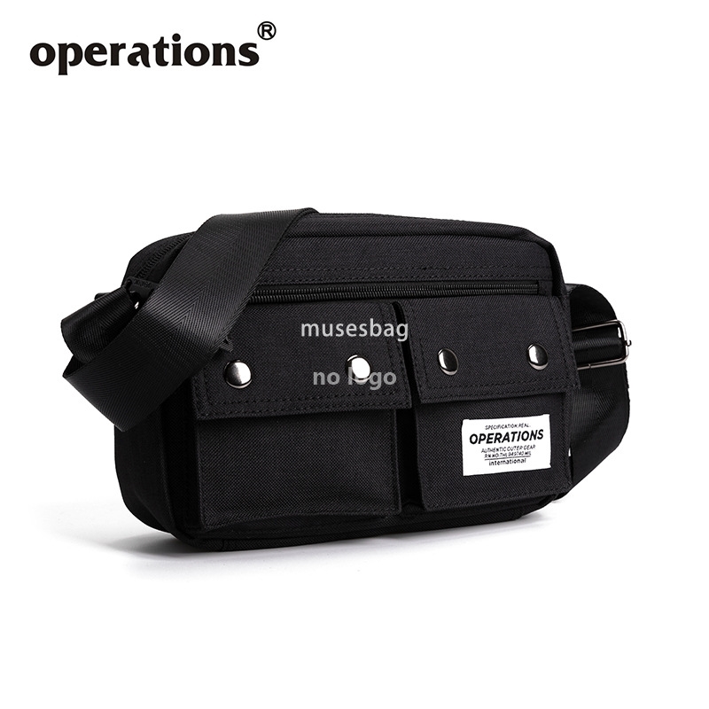 Men's shoulder bag canvas casual fashion day simple crossbody bag Korean version of the trend messenger bag