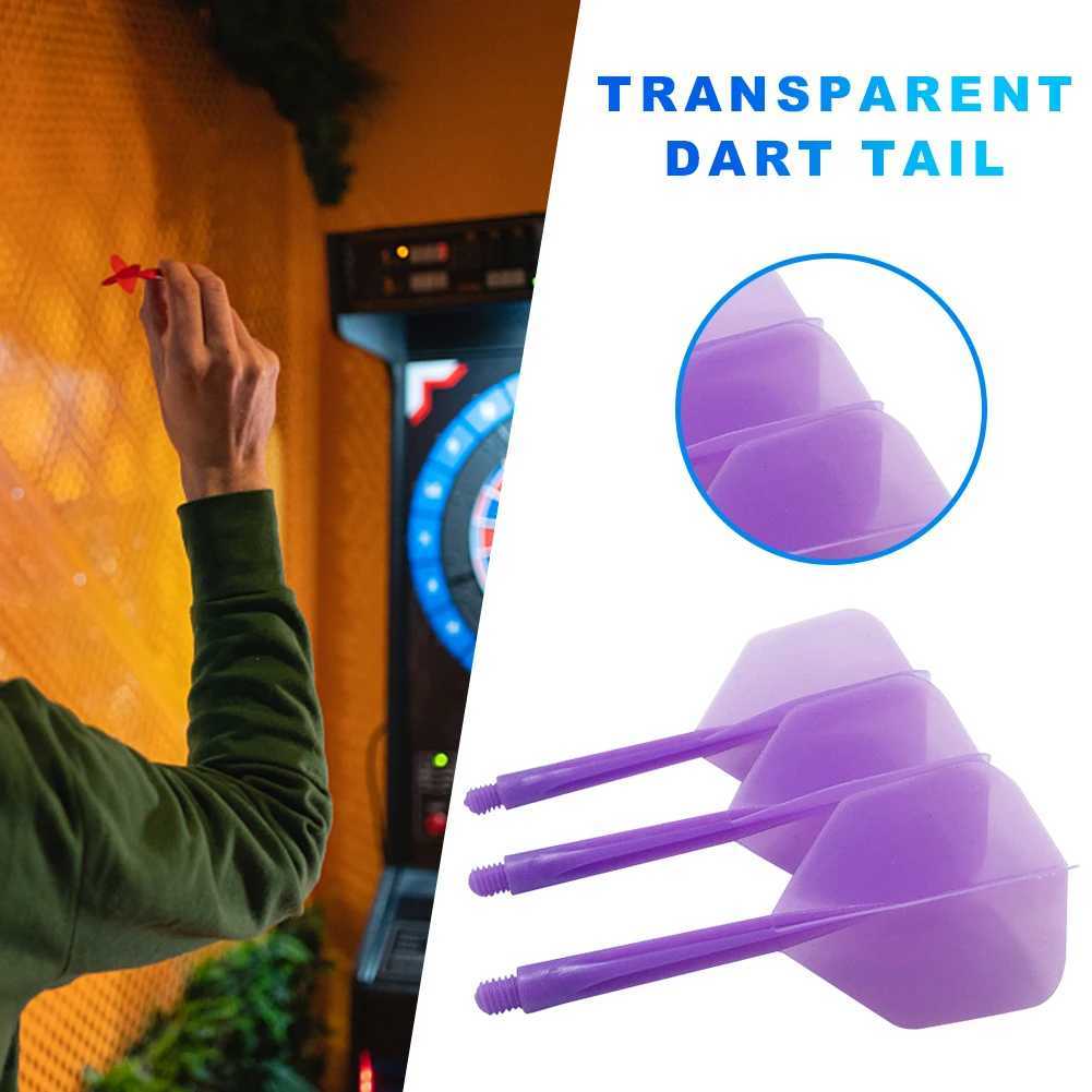 6/3Pcs 2BA Integrated Dart Shaft and Flights Kit Professional Transparent Anti-Fall Dart Flights Shaft Plastic Dart Accessories Y240807