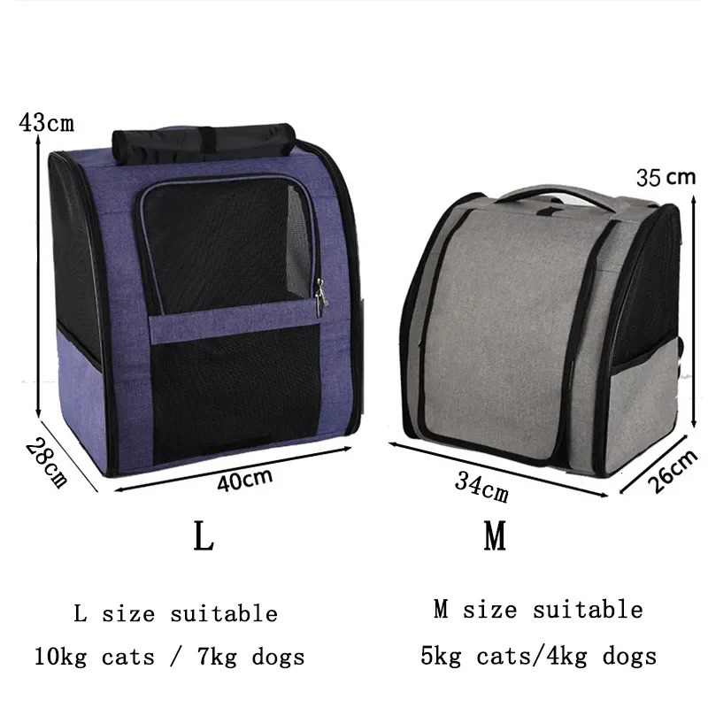 Pet backpack large space breathable portable travel bag pet 240808