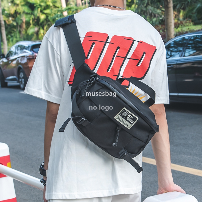 Street fashion men's chest bag shoulder bag Crossbody backpack Korean messenger bag Leisure sports riding bag
