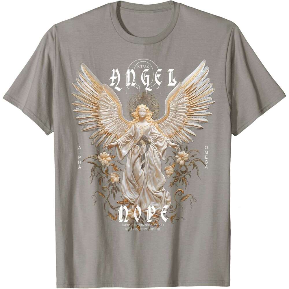 Fashion T shirt for Mens Angel Guardian Angel Wings Holy Angel T-Shirt Shirts Tshirt Graphic Tee Casual Tops Clothes Short sleeve
