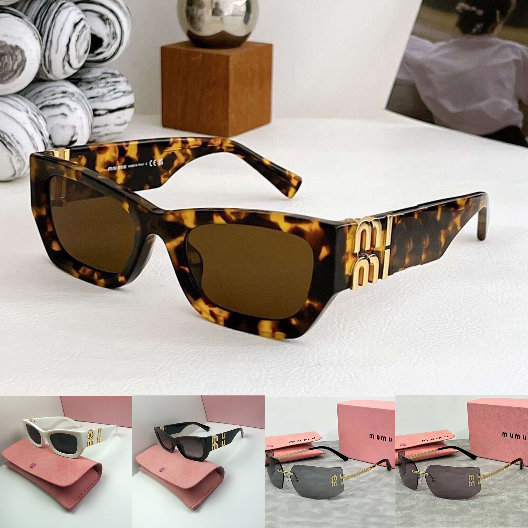 Sunglasses Designer sunglasses women men Eyeglasses Fashion luxury Personality oversized Frameless half frame high quality squared eyeglasses glasses frame