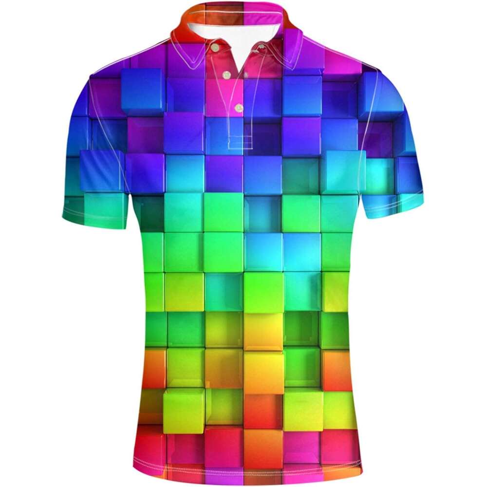 Fashion Mens Polo shirt Retro Color lattice Casual Shirt Short Sleevee T-Shirts Polos shirts tshirt Casual tops summer clothes Short sleeve Free shipp