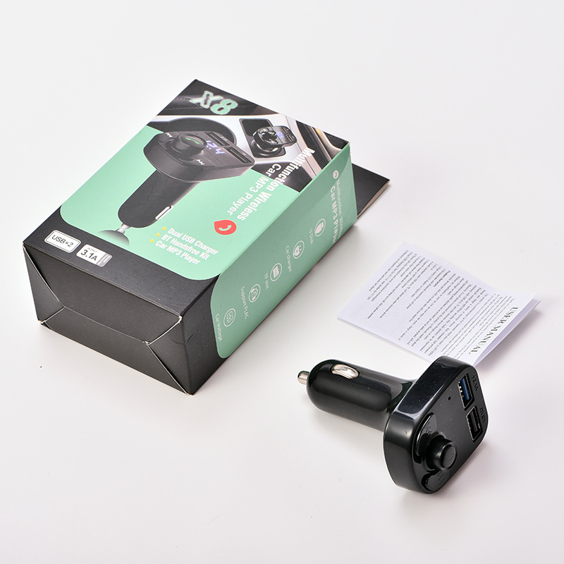 Bluetooth Car MP3 Player Multifunctional Dual USB Car Charging Cigarette Lighter Hands-free FM Bluetooth Transmitter