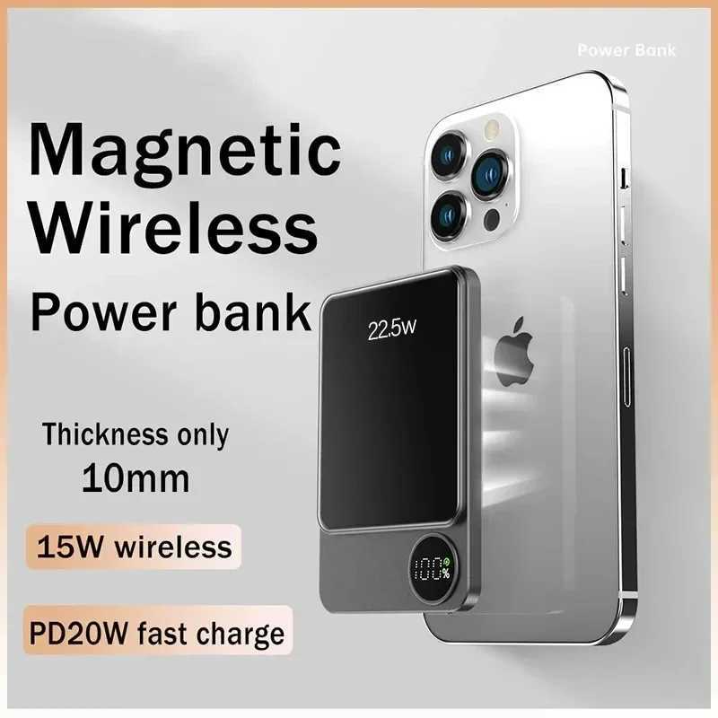 Wireless Power Bank Magnetic 100000mAh Portable Powerbank Type C Fast Charger For iPhone xm Samsung All Magsafe Series PhoneCL240808