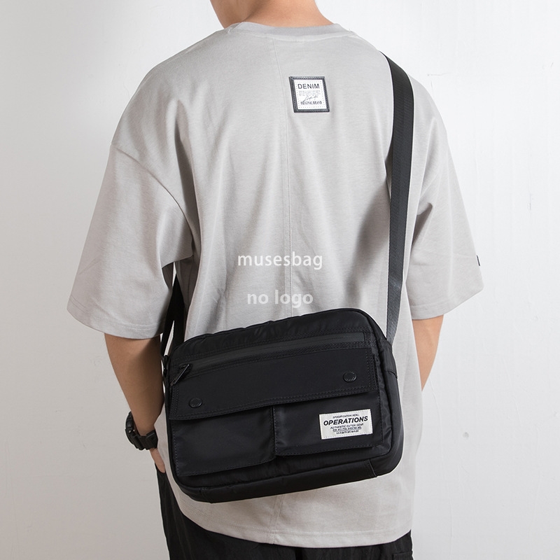 Korean version of the trend shoulder bag ins simple men's crossbody bag tooling messenger bag Japanese young students small body bag