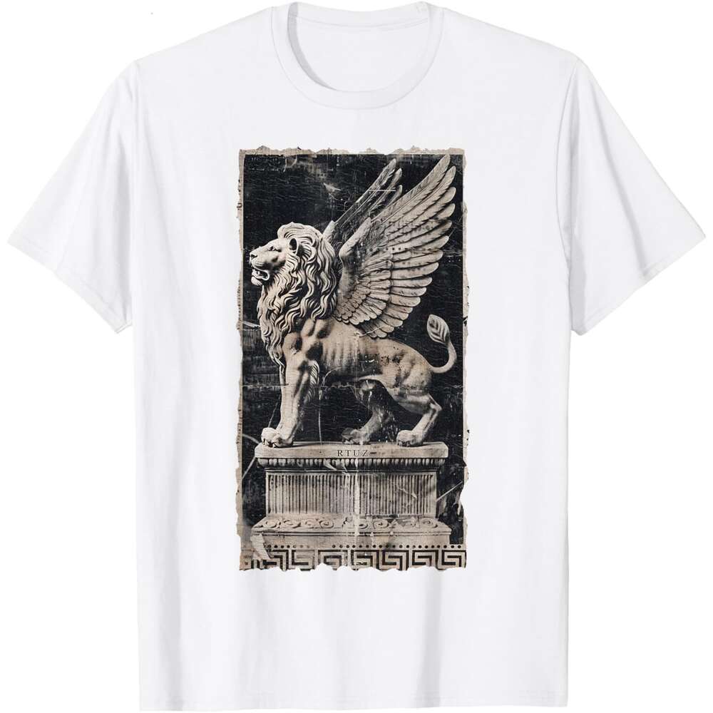 T shirt for Mens Mythic Griffins Vintage Lion Zoo Animal Wild Cat Lion Head Lion T-Shirt Shirts Tshirt Graphic Tee Casual Tops Clothes Short sleeve