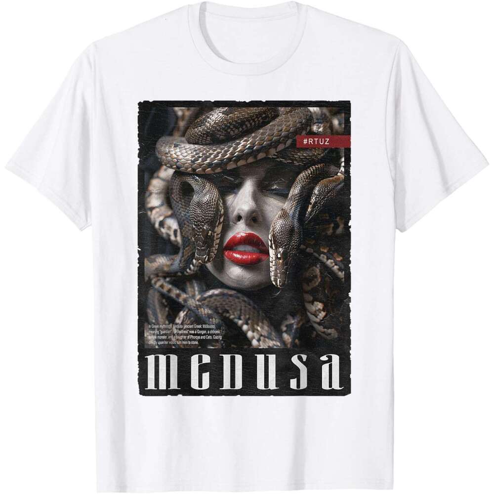 T shirt for Mens Womens Gorgon Goddess Snake Greek Mythology Medusa T-Shirt Shirts Tshirt Graphic Tee Casual Tops Clothes Short sleeve