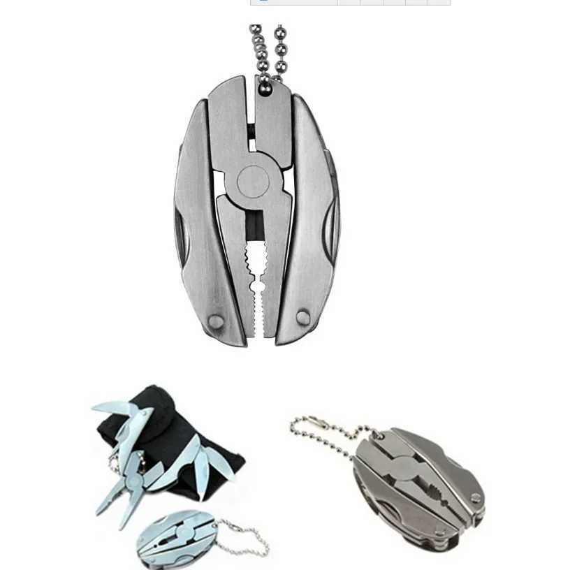 Portable multifunctional folding wrench stainless steel folding knife keychain screwdriver camping survival EDC tool travel kit W240808