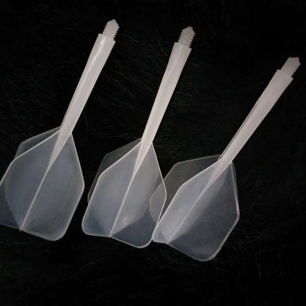 3PCS 2BA Darts Tail Durable Anti-fall Soft Darts Flights Transparent Plastic Shafts Entertainment Y240807