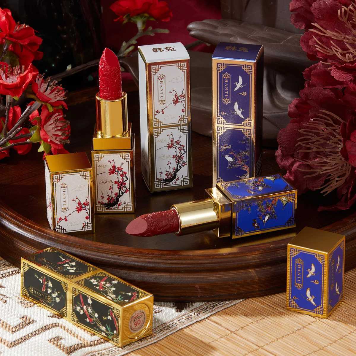 Antiquity Lipstick Chinese Style Water Proof Makeup Not Easy To Decolorize Vintage Lipstick CosmeticXJ241205