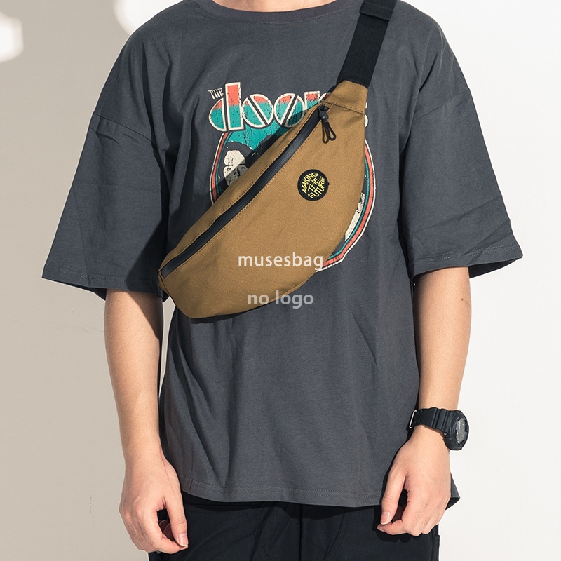 Street trend Fanny pack men's sports outdoor chest bag Fashion personality death flying riding bag casual single shoulder crossbody bag