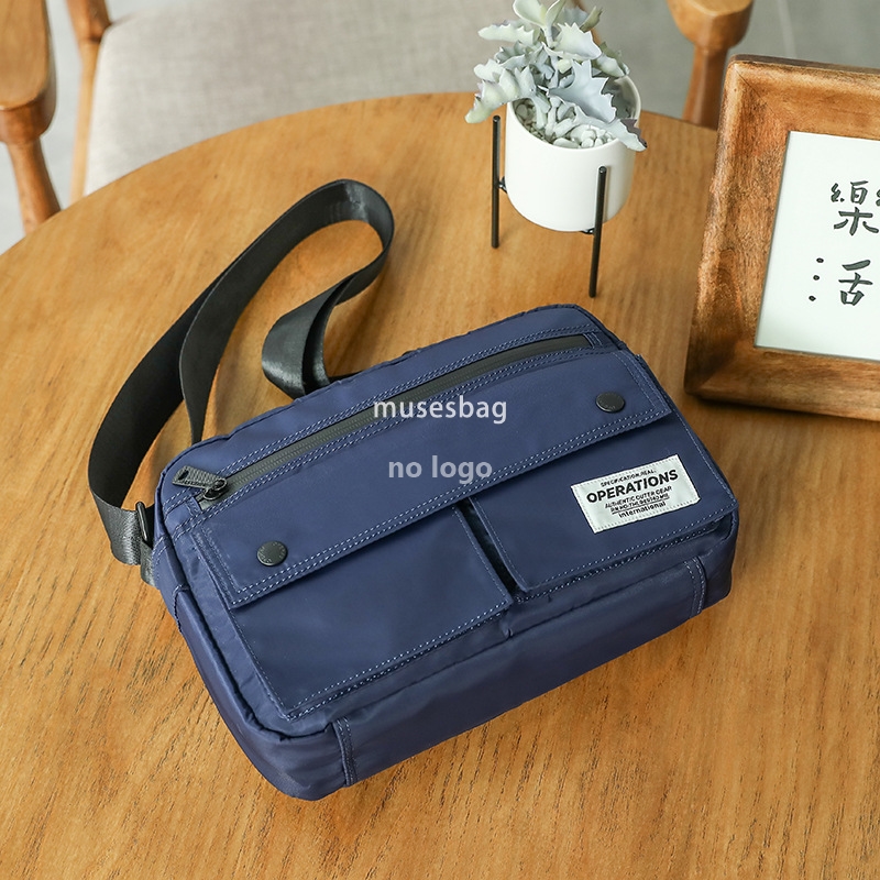 Korean shoulder bag men's simple crossbody bag Oxford cloth horizontal messenger bag Fashion travel backpack trend crossbody bag