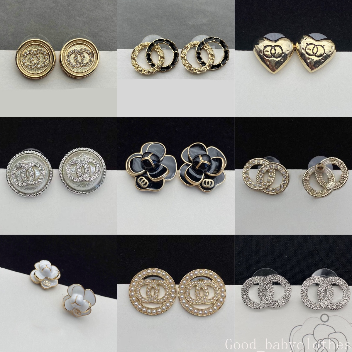 Mixed Style Designer Earring Woman Letter Stud Earrings Crystal Rhinestone Pearl Earring Jewelry Party Wedding Gifts