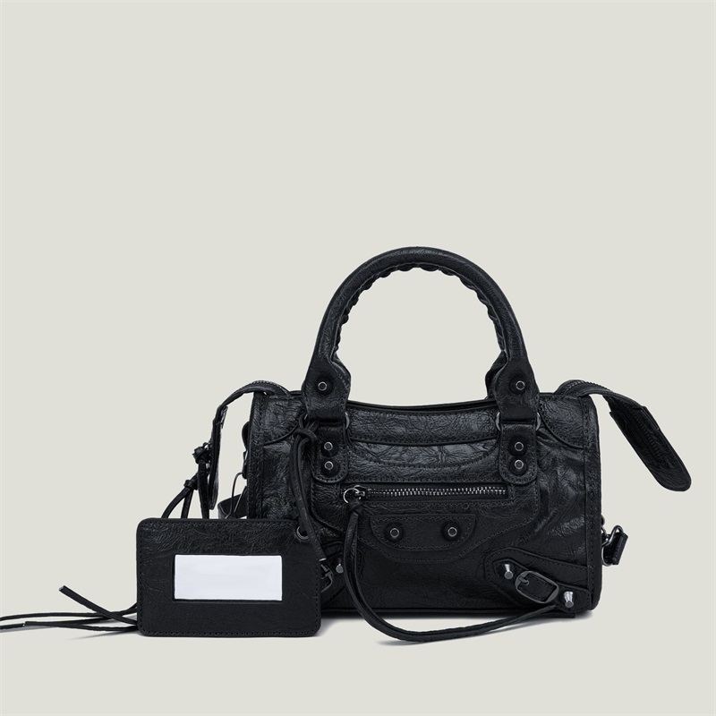 City leather tote shoulder simple crossbody bags designer women bag motorcycle handbag solid color fashion street 3 sizes xb073