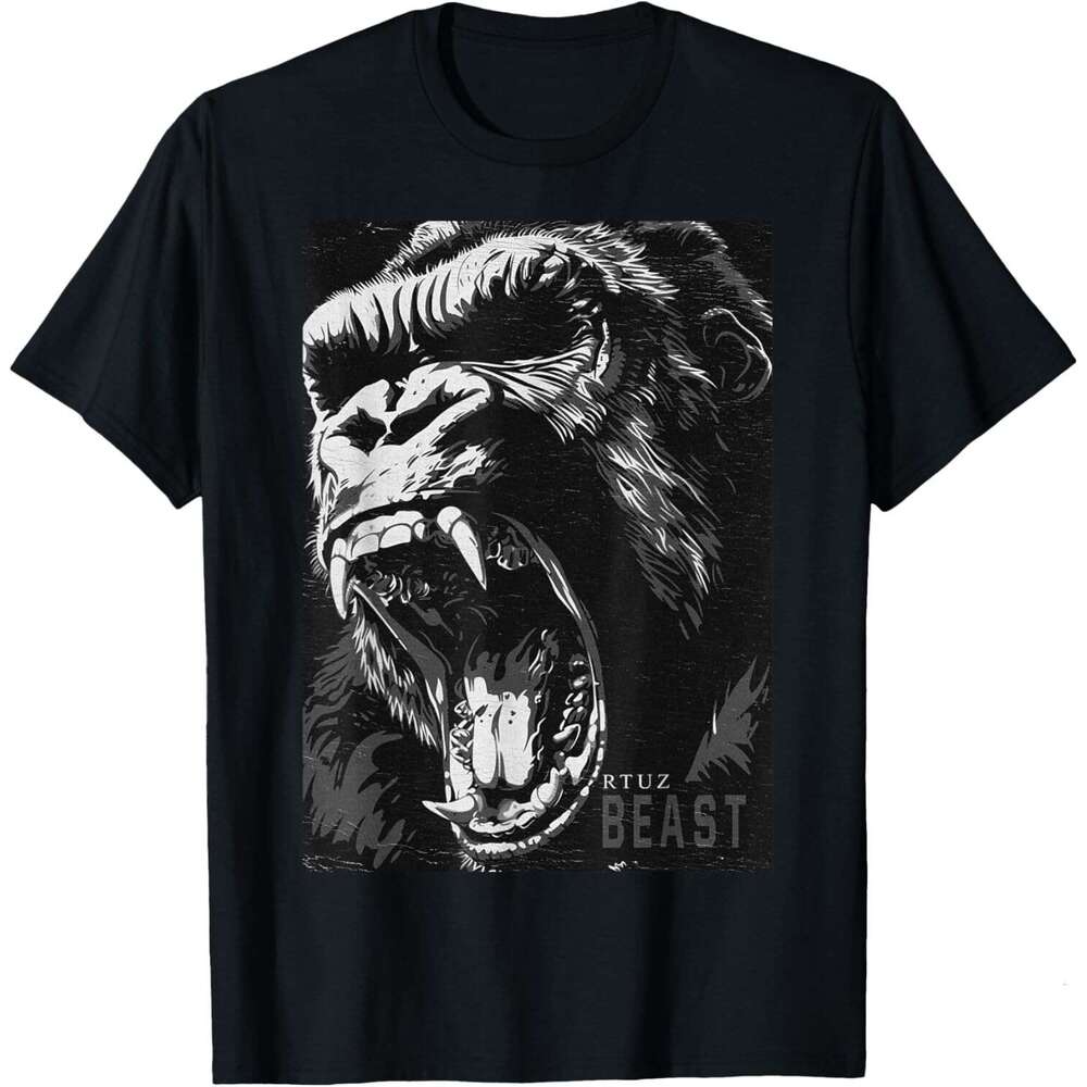 T shirt for Mens Wild graffiti gorilla king animal monkey chimpanzee T-Shirt Shirts Tshirt Graphic Tee Casual Tops Clothes Short sleeve