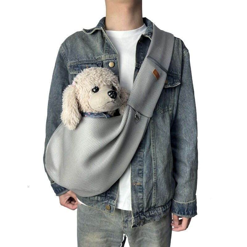 Mesh Polyester Breathable Dog Bag Pet Crossbody Shoulder Bag Outdoor Travel Portable Cat Puppy Sling Bag Tote Carrying Supplies Zozostore