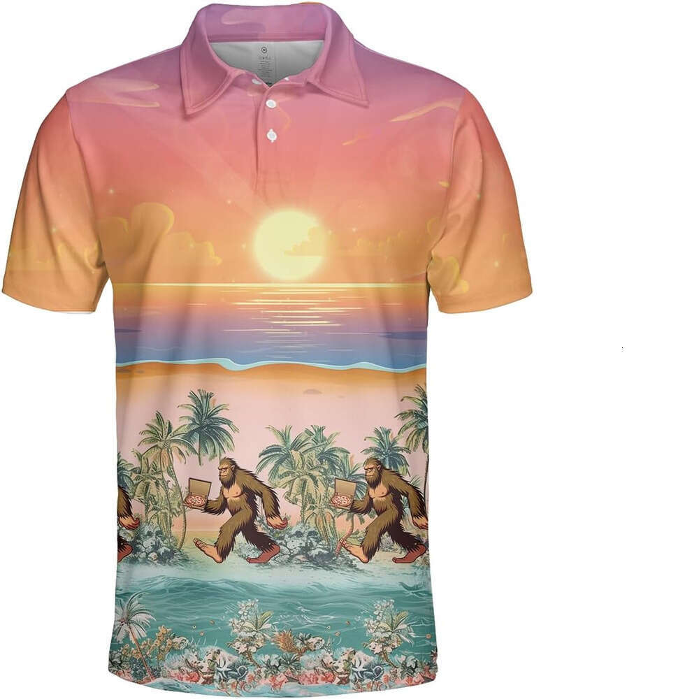 Mens Polo shirt for Men Pizza Mens Polo Shirt Short Sleeve Golf Shirts Dry Fit Casual Tennis T-shirt Polos shirts tshirt Casual tops summer clothes Sh